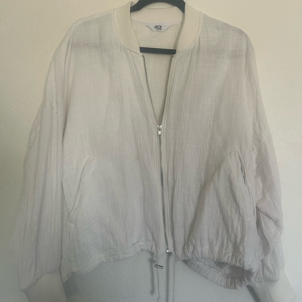 Jack by BB Dakota Cream Bomber Jacket